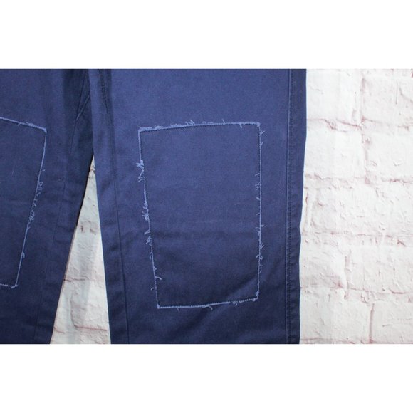 LL Bean Signature Camp Chino Pants Front tonal Patches Cotton Navy 30/34 - Picture 4 of 11